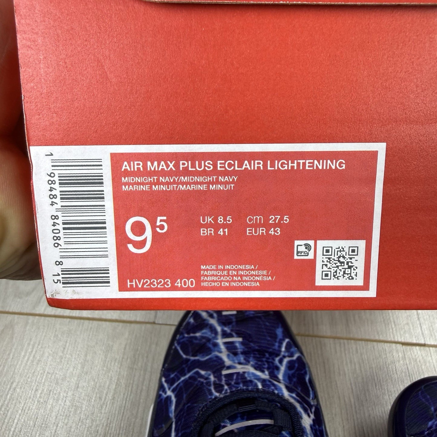 Nike Air Max Plus TN Trainers Plus Eclair Lightning Blue Size UK8.5 HV2323 40013