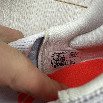 Adidas Ultra Boost Light Trainers White Solar Red Size UK4.5 1/3 HQ63516