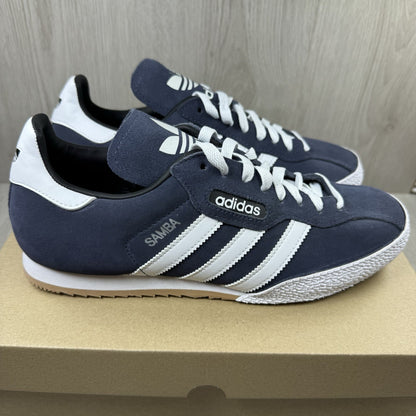 Adidas Originals Samba Super Suede Trainers Navy White Size UK8 0193328