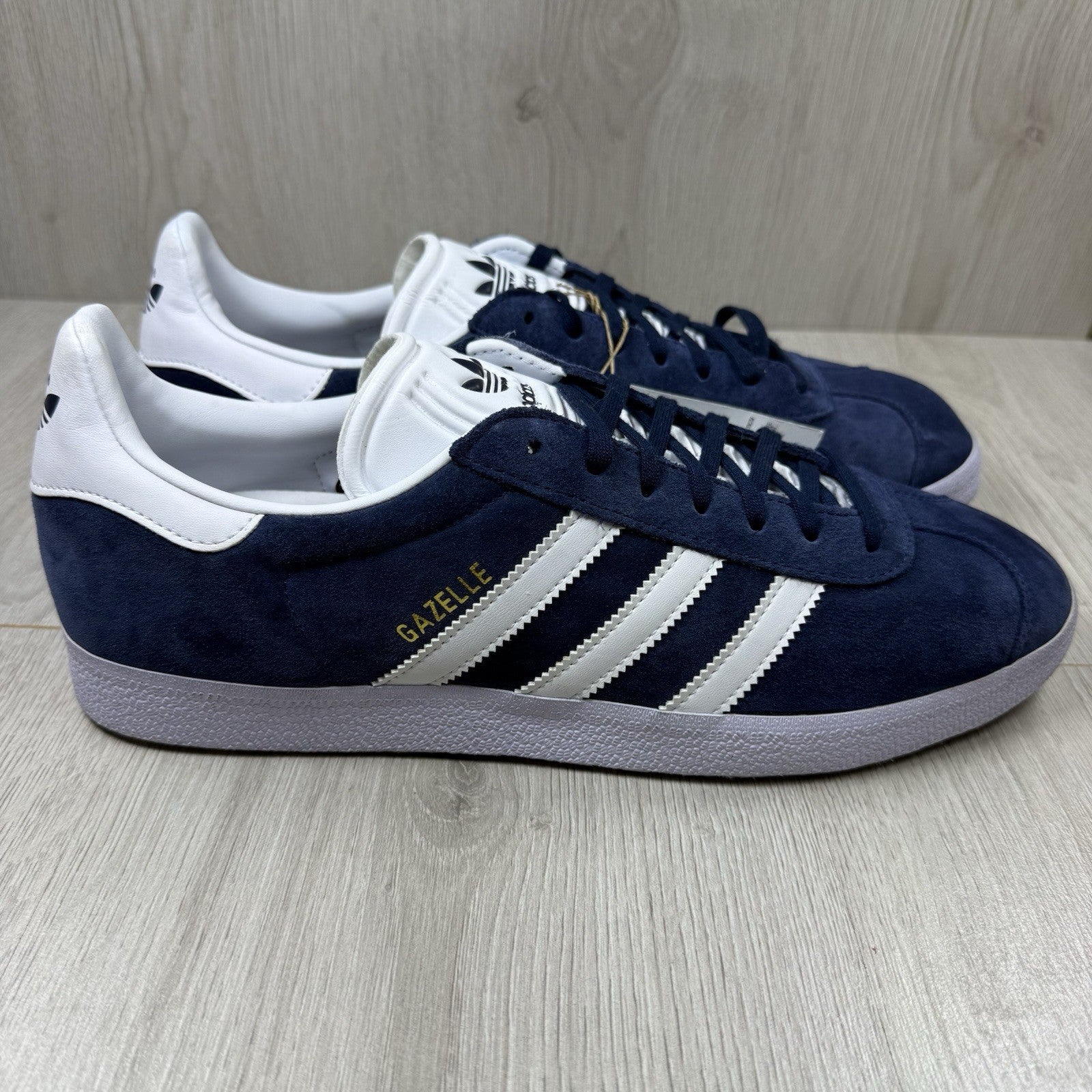Adidas Gazelle Trainers Navy Blue White Size UK11 BB54781