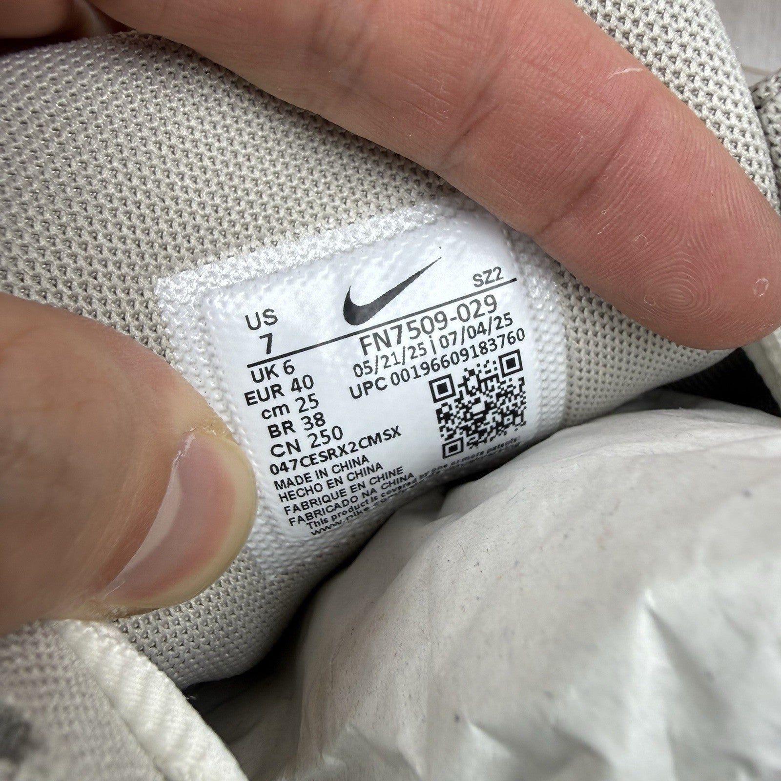 Nike P-6000 Trainers Flat Pewter Size UK6 FN7509-0296