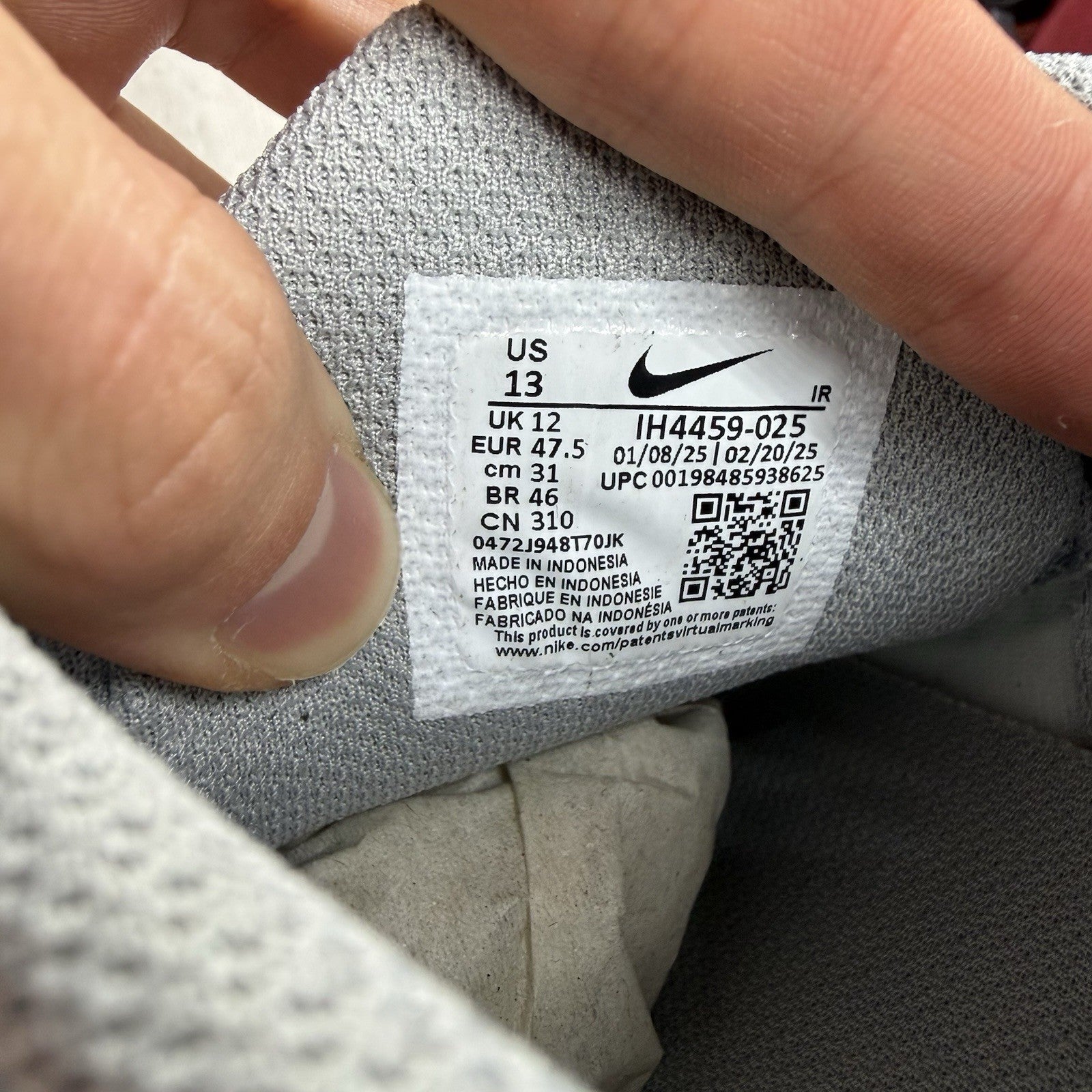 Nike Air Max Plus TN Trainers Tuned Wolf Grey Size UK12 EU47.5 IH4459-0257