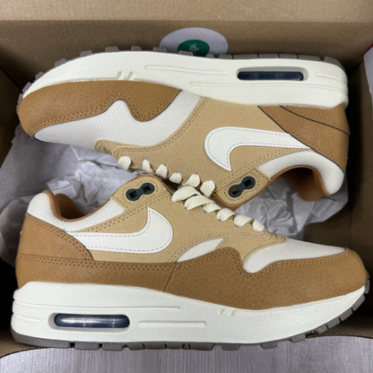 Nike Air Max 1 ‘87 Trainers Wheat Flax White Size UK3.5 FZ3598-2990