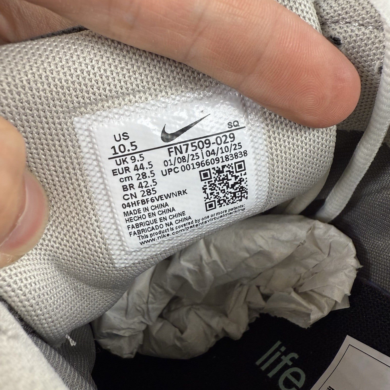 Nike P-6000 Trainers Flat Pewter Grey Size UK9.5 FN7509-02917