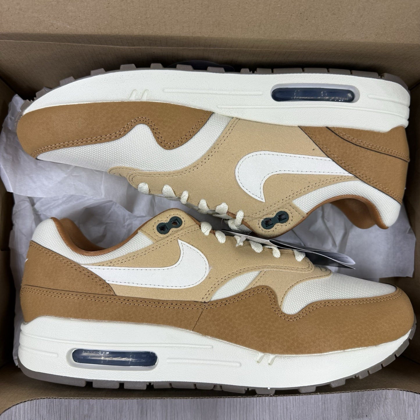 Nike Air Max 1 ‘87 Trainers Wheat Flax Size UK8.5 FZ3598-2990