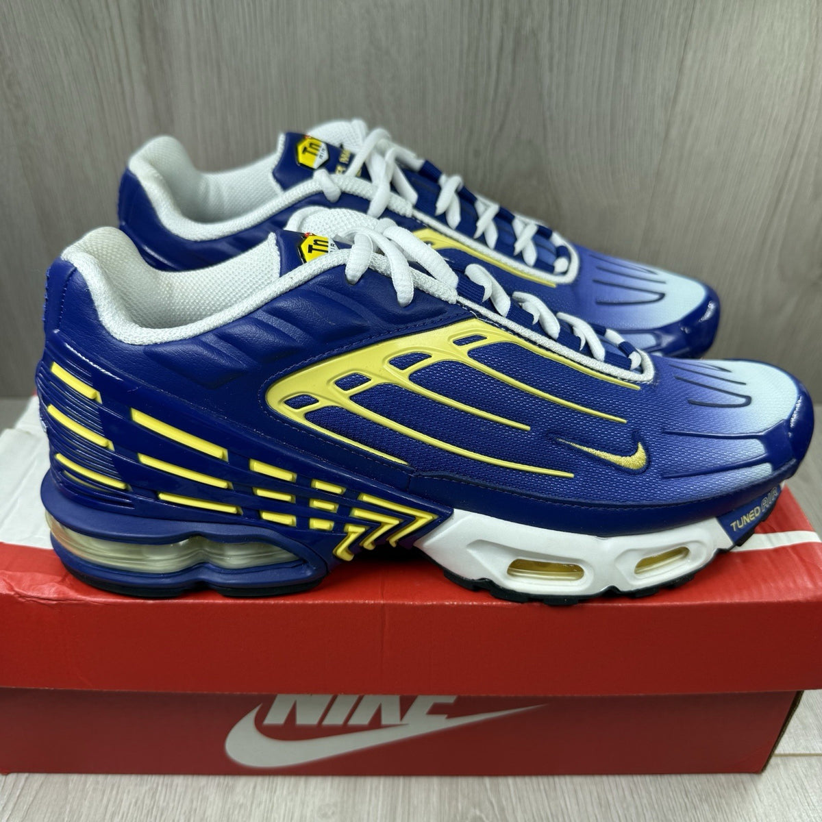 Nike Air Max Plus 3 Trainers Deep Royal Blue Size UK8 CW1417-4009