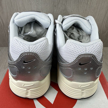 Nike P-6000 Trainers White Metallic Silver Size UK6.5 CD6404-10511