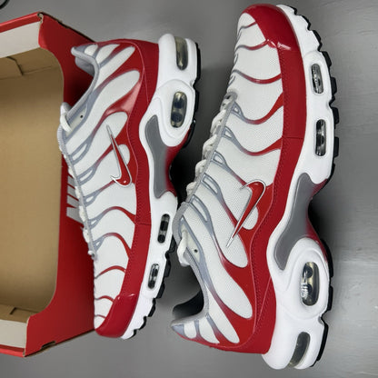 Nike Air Max Plus TN Trainers White University Red Size UK11 IF6224 1017