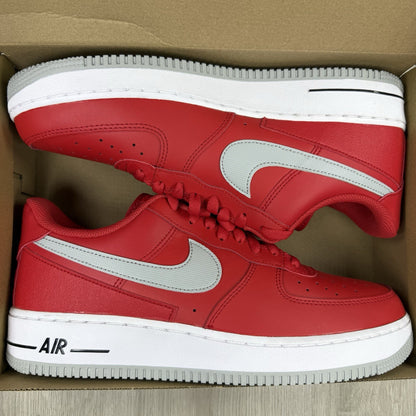 Nike Air Force 1 Low Trainers University Red Grey Size UK10 DD7113-6007