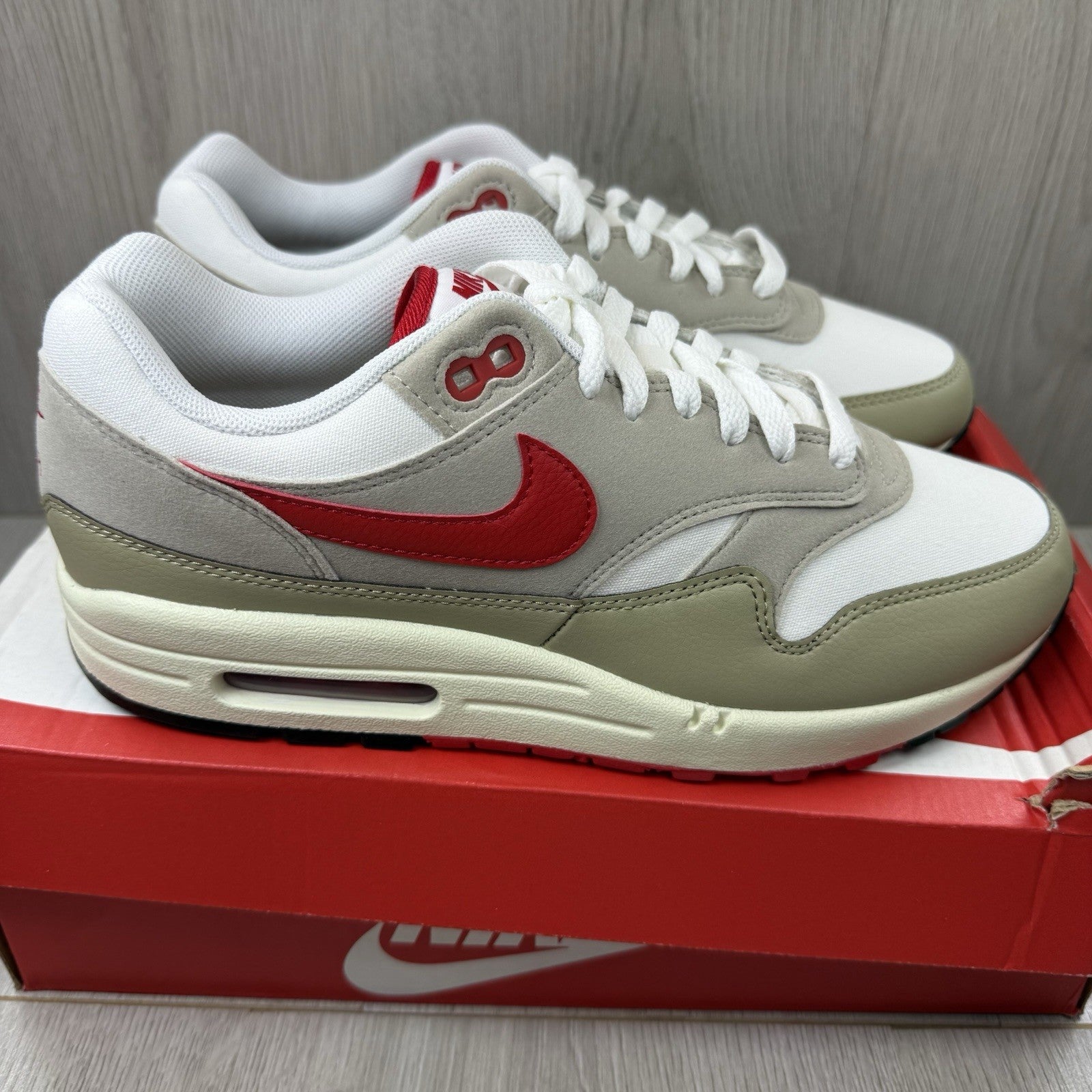 Nike Air Max 1 Since ‘72 Trainers White Beige Size UK7.5 HF4312-1009