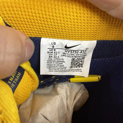 Nike Air Force 1 Low Trainers Retro Pack Navy Gold Size UK8 HV5752 4105