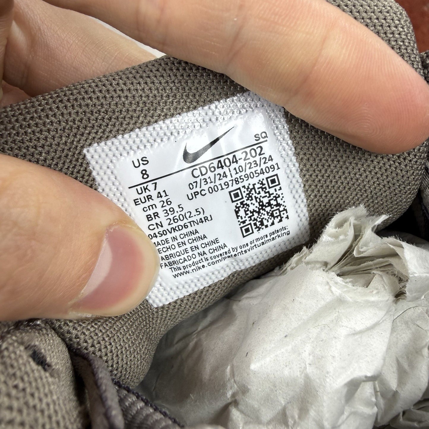 Nike P-6000 Trainers Cave Stone Size UK7 CD6404-20215