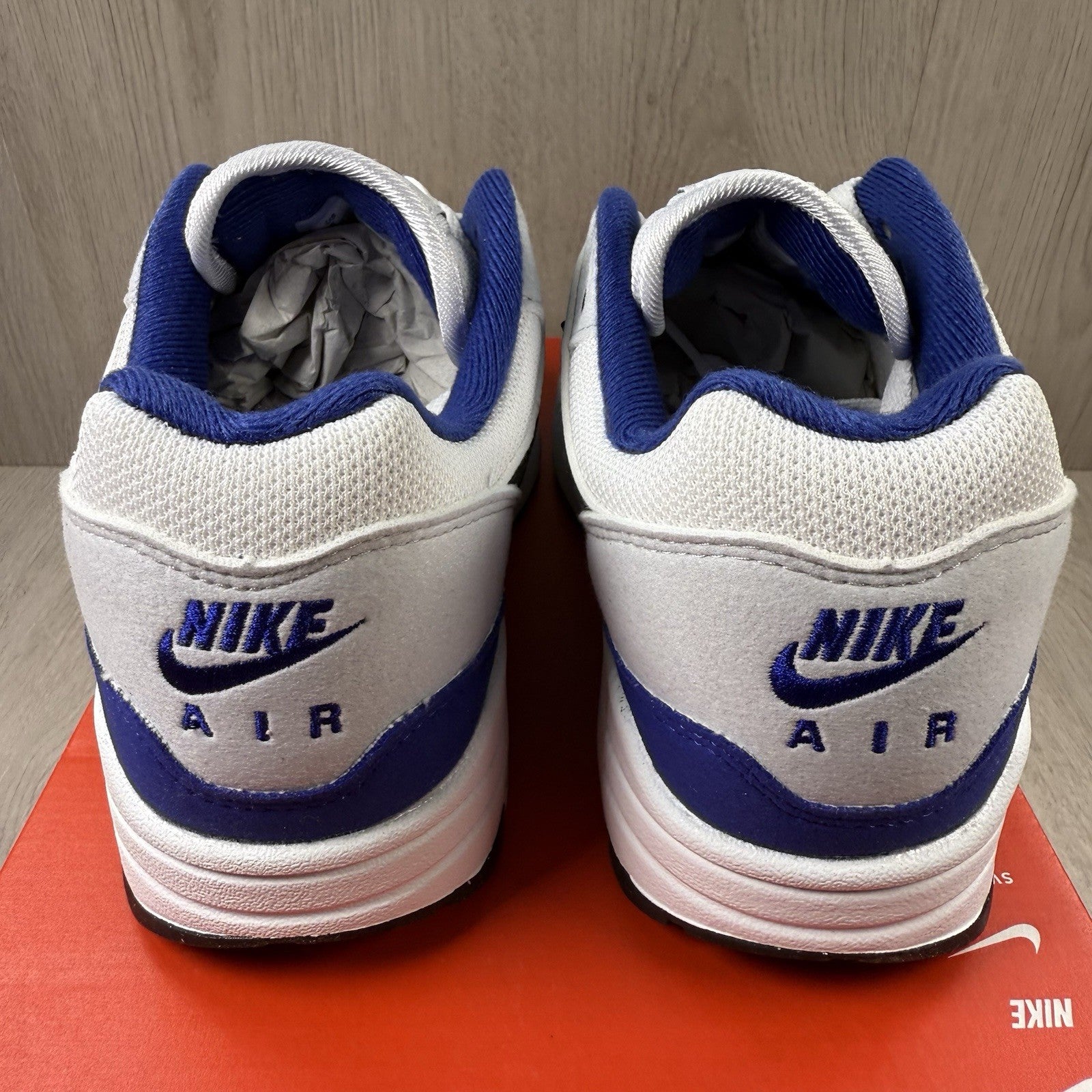 Nike Air Max 1 Trainers Deep Royal Blue WhiteSize UK5.5 FD9082-10011