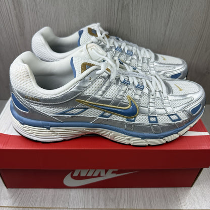 Nike P-6000 Trainers Metallic Silver Aegean Storm Size UK9.5 H7246-1001