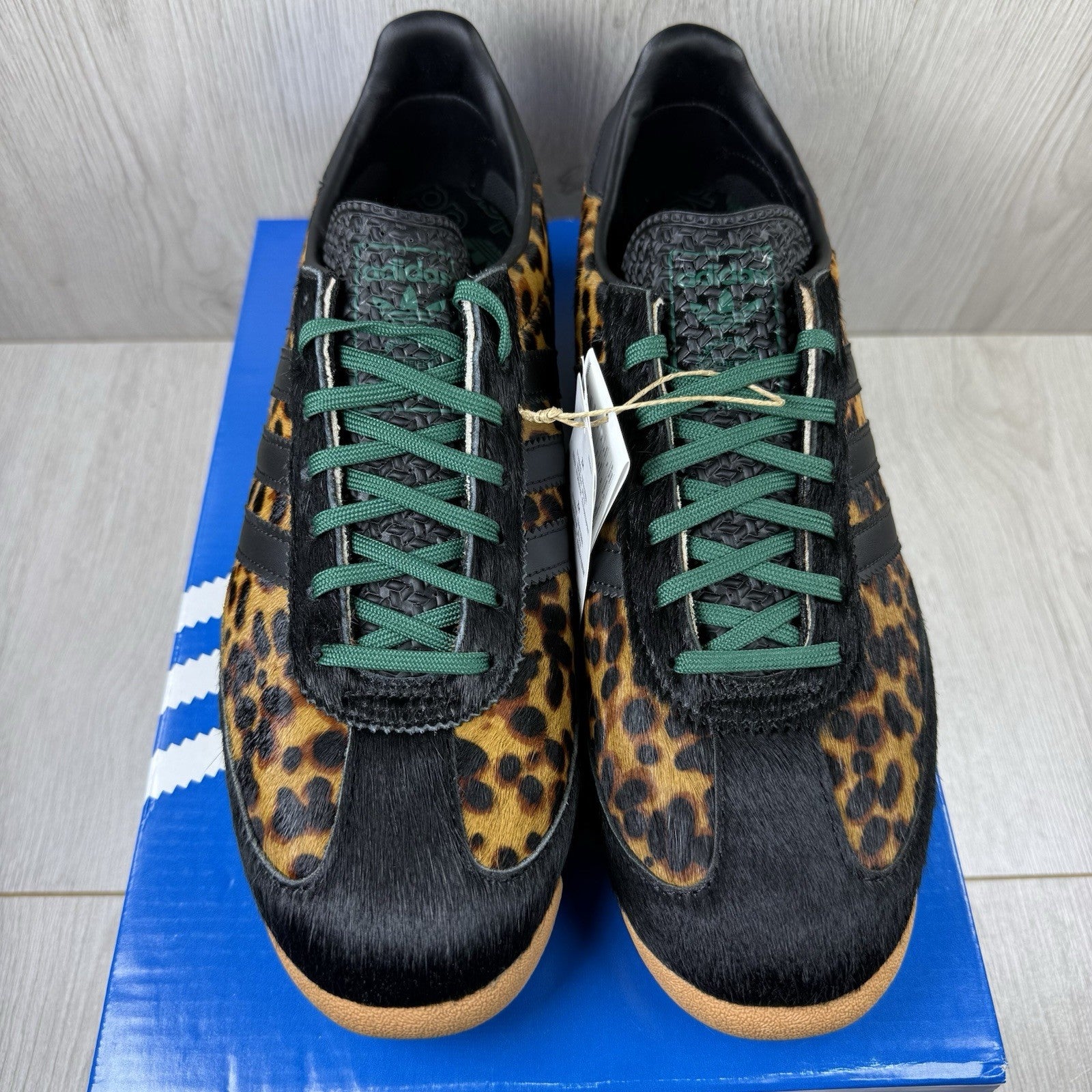 Adidas SL 72 OG Trainers Leopard Print Collegiate Green Black Size UK9 JI018710