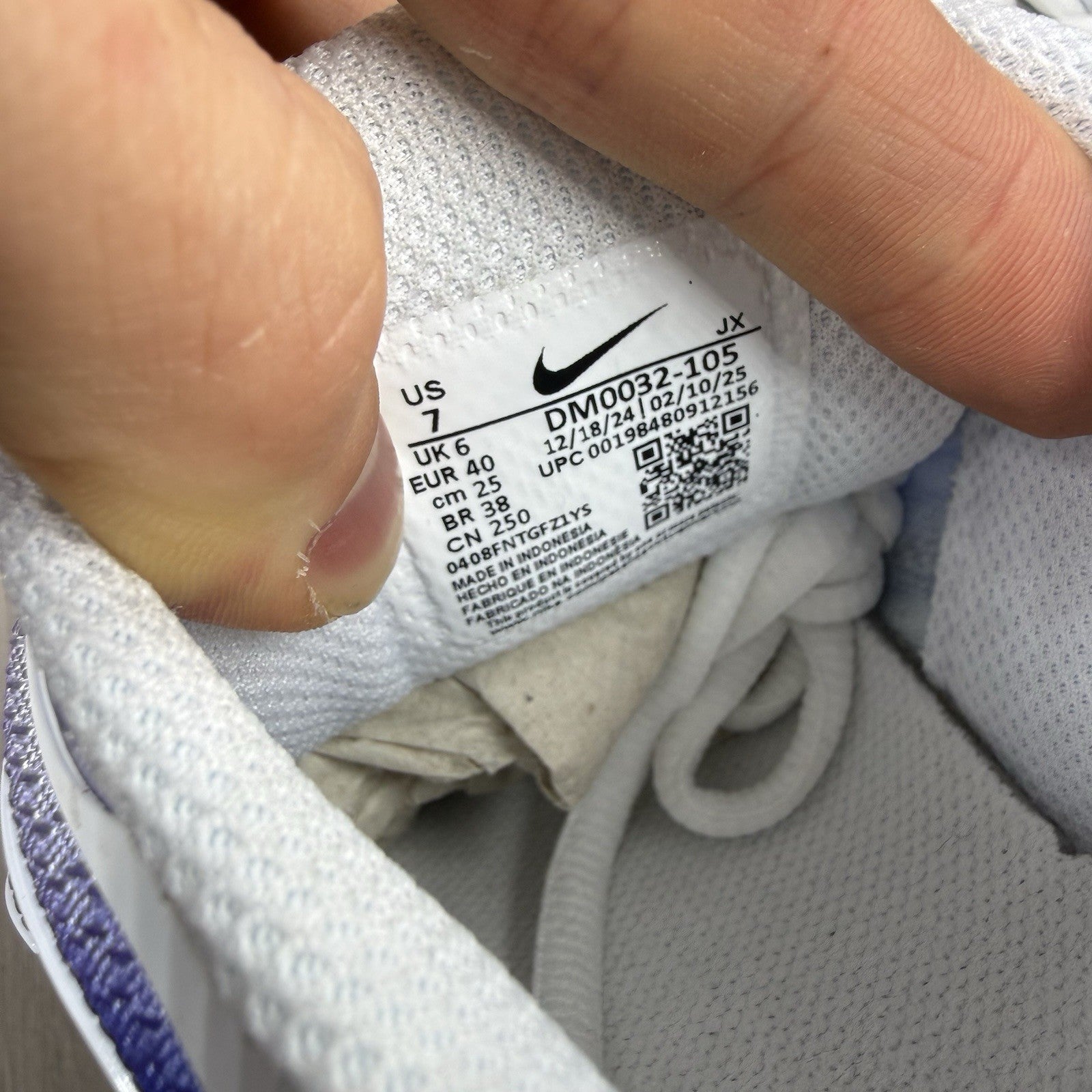 Nike TN Air Max Plus Trainers White Wild Grape Size UK6 DM0032 10514