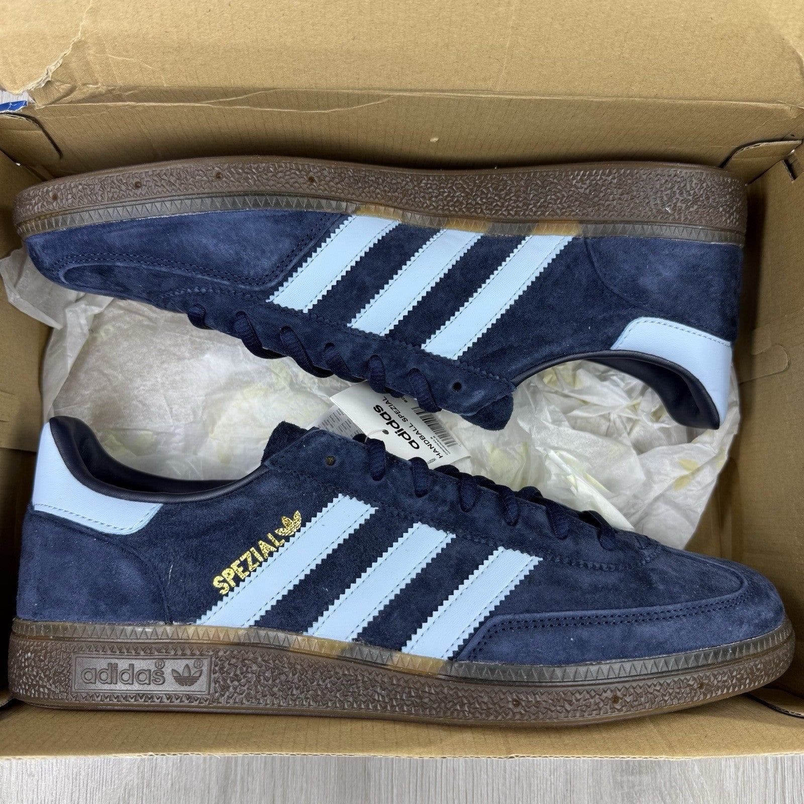 Adidas Handball Spezial Trainers Navy Clear Sky Gum Size UK10 BD76330