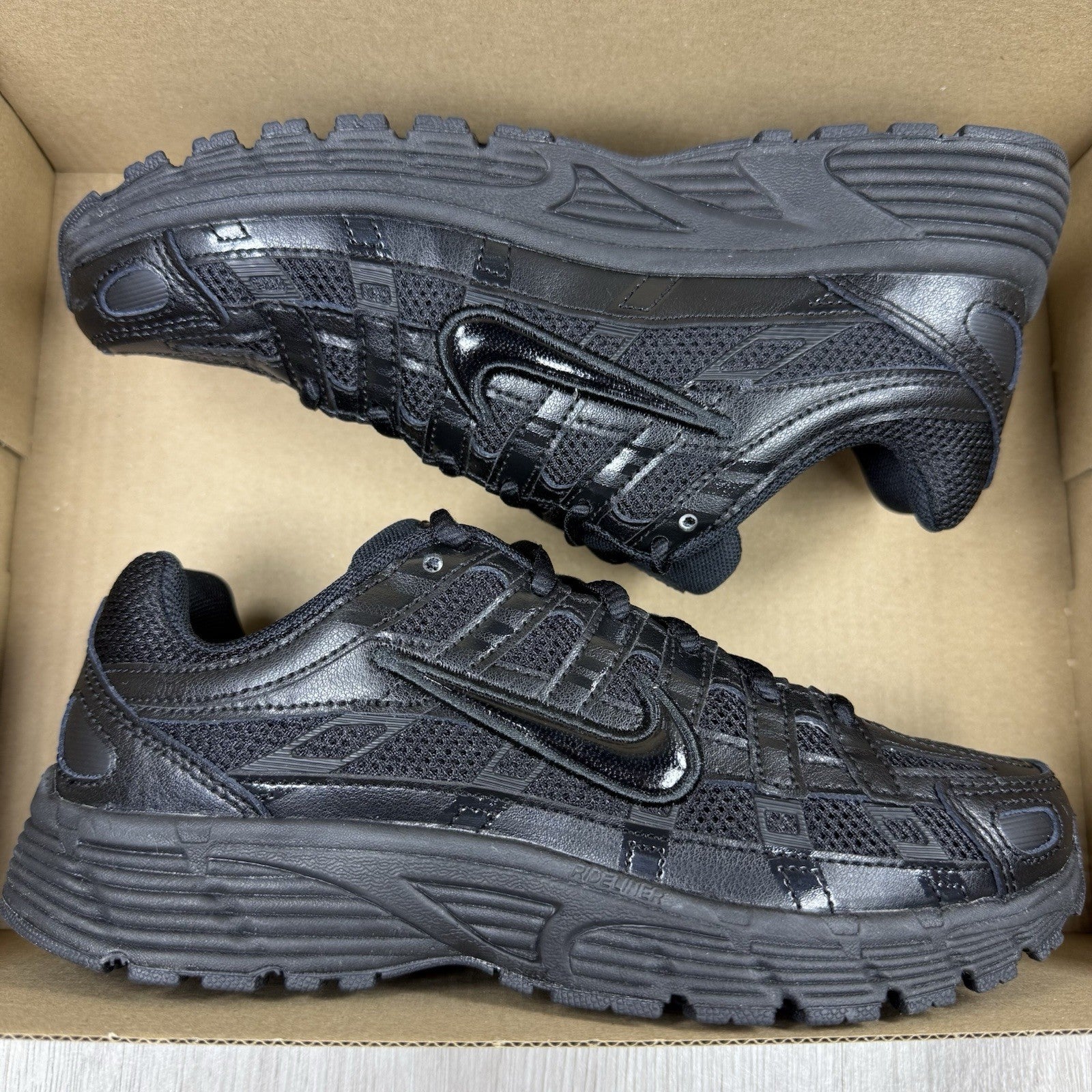 Nike P-6000 Trainers Triple Black Size UK3 HV5064-0110