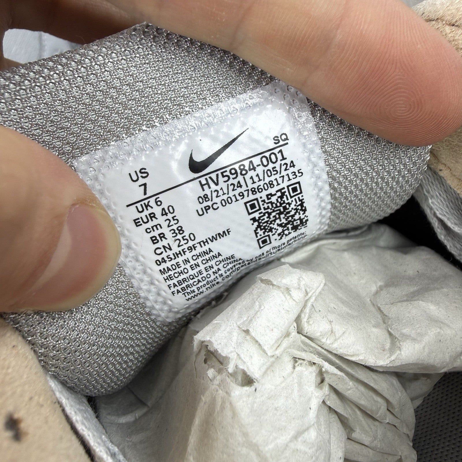 Nike P-6000 Trainers Smoke Grey Platinum Purple Size UK6 HV5984-00115