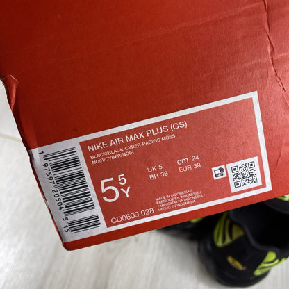 Nike Air Max Plus TN Trainers Black Cyber Pacific Moss Size UK5 CD0609-02815