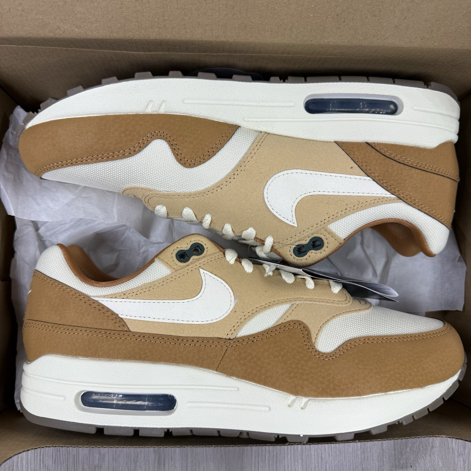 Nike Air Max 1 ‘87 Trainers Wheat Flax Size UK8.5 FZ3598-2998