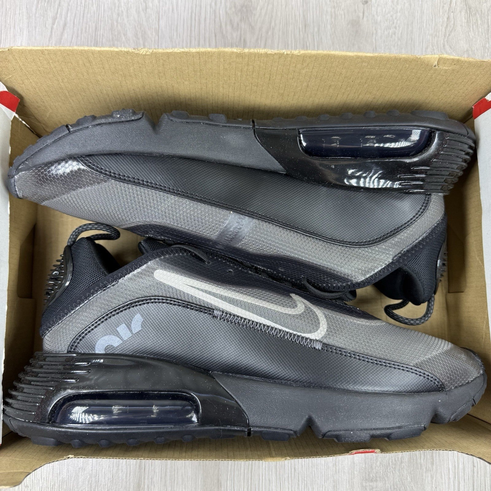 Nike Air Max 2090 Trainers Black Wolf Grey Size UK11.5 BV9977-0018