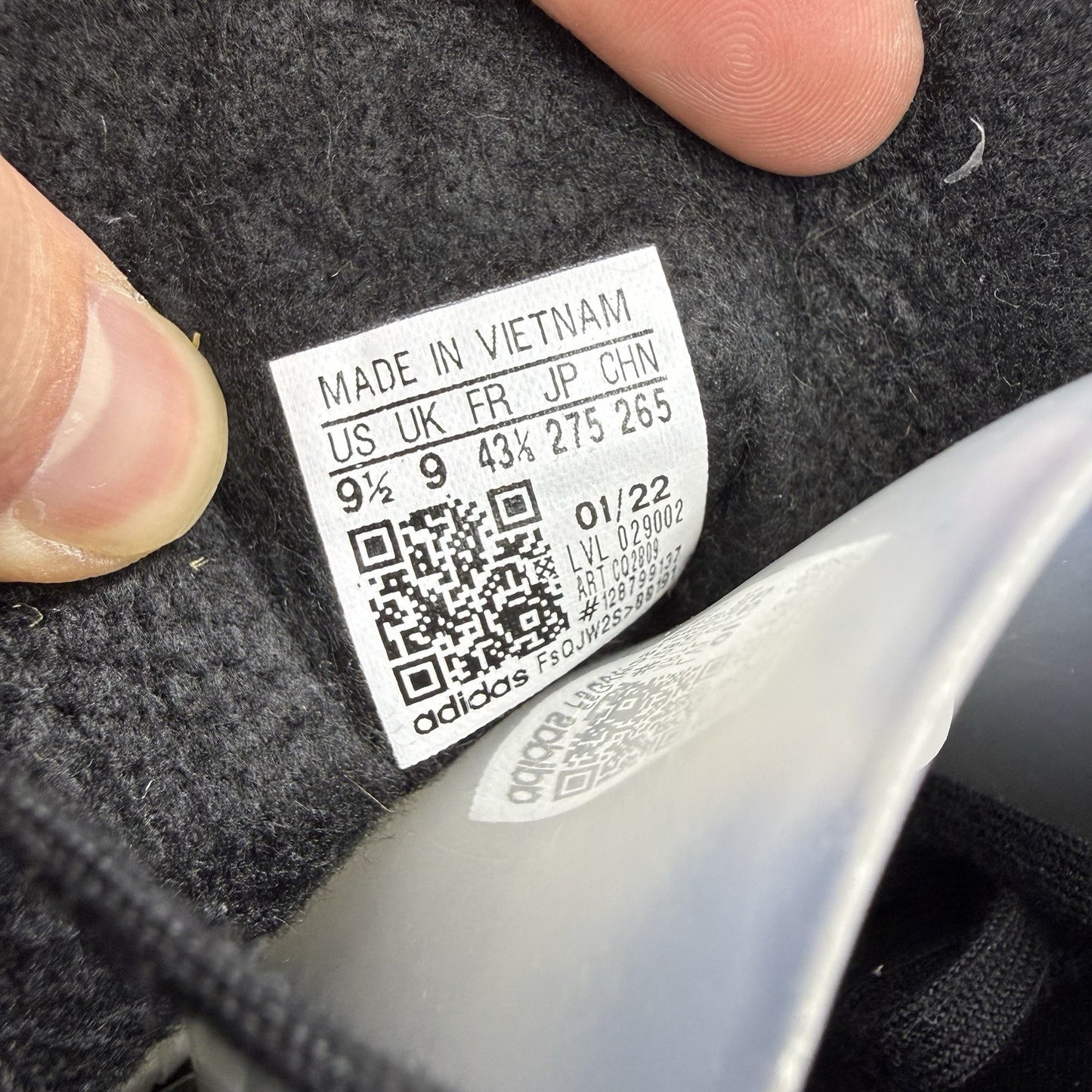 Adidas Gazelle Trainers Triple Core Black Size UK9 CQ28095