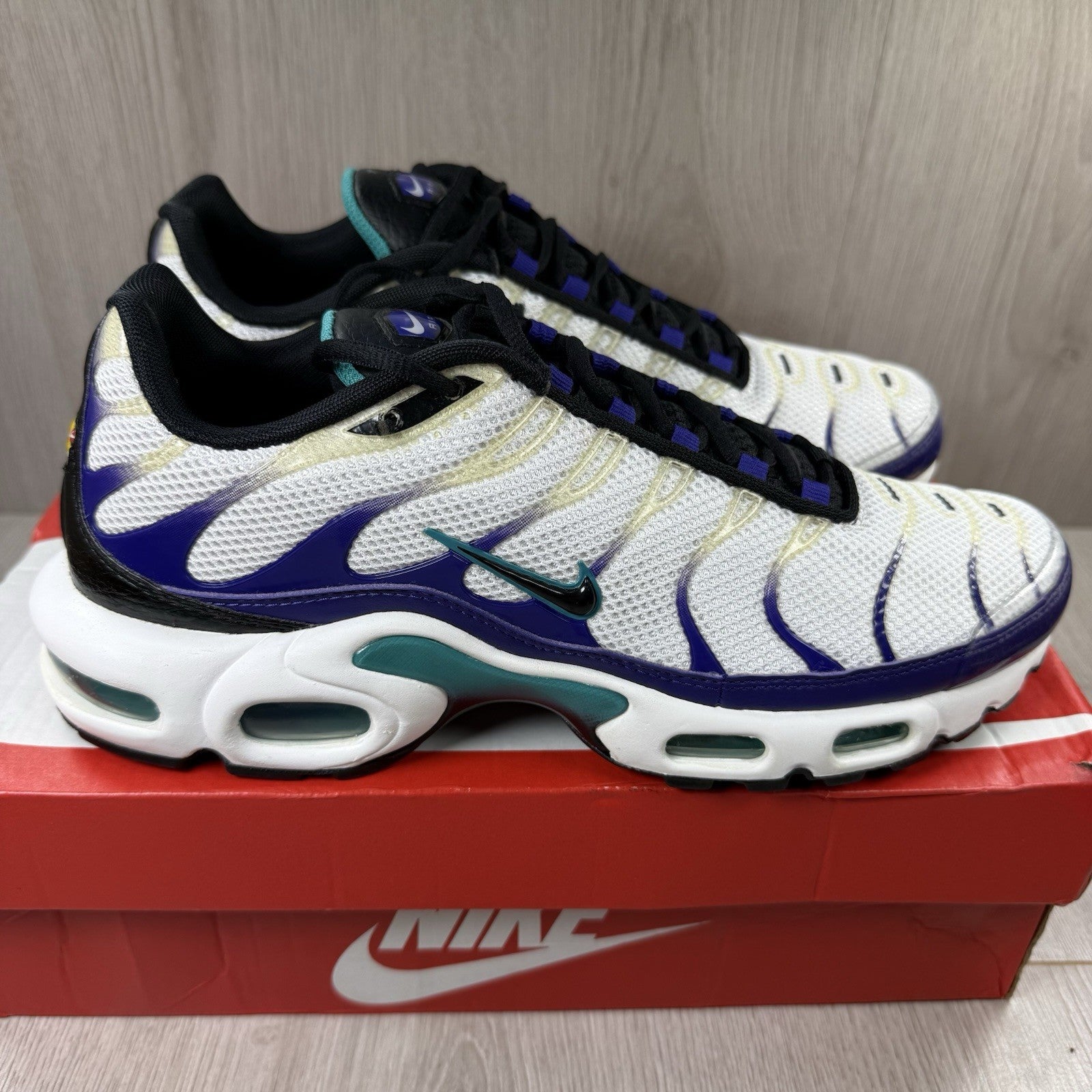 Nike TN Air Max Plus Trainers White Grape Ice Size UK7.5 DM0032-1001