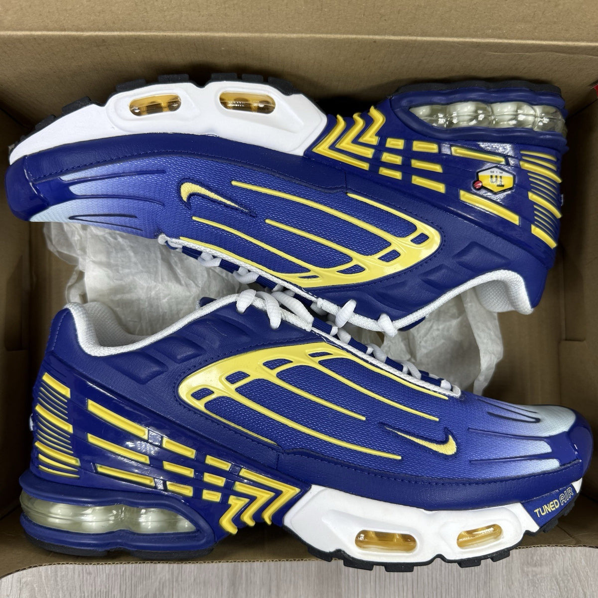 Nike Air Max Plus 3 Trainers Deep Royal Blue Size UK8 CW1417-4008