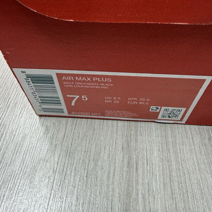 Nike Air Max Plus TN Trainers Wolf Grey Black Size UK6.5 852630-0214