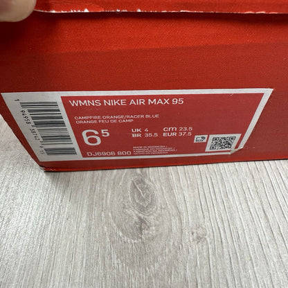 Nike Air Max 95 Trainers Campfire Orange White Size UK4 DJ6906-80012