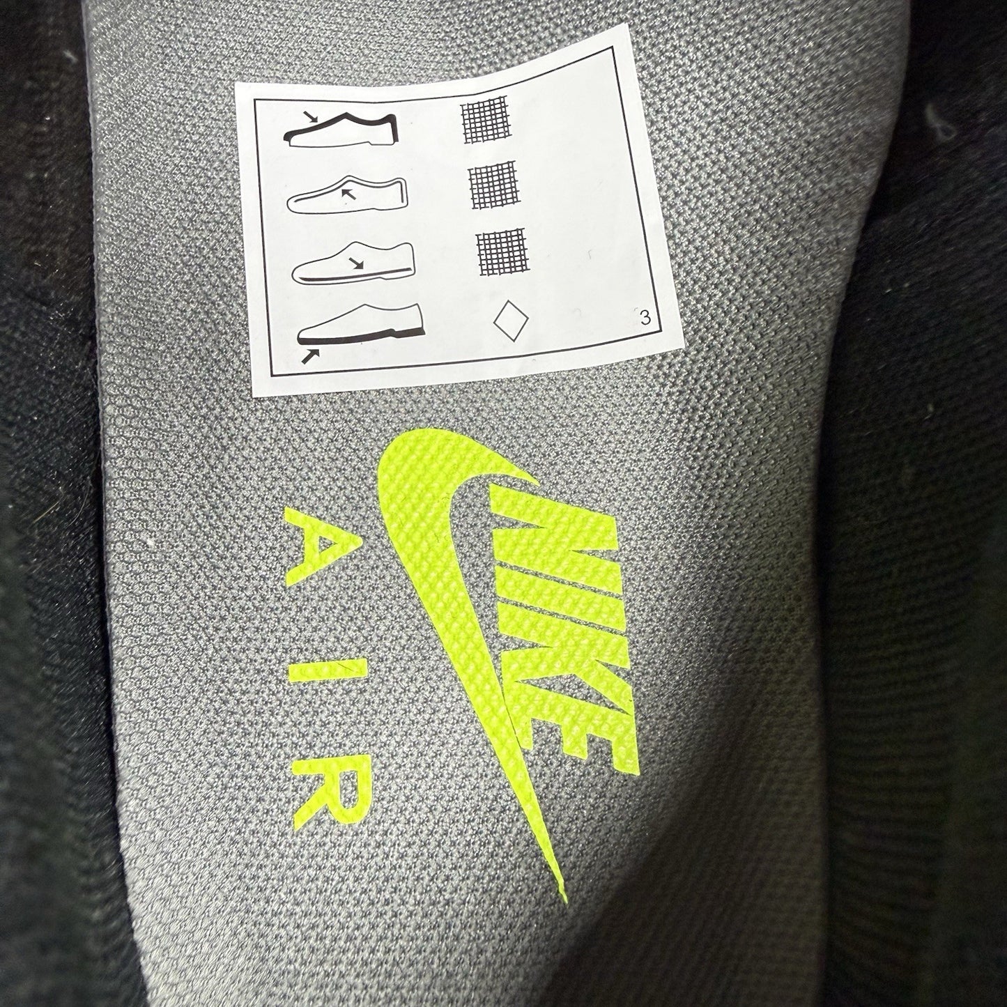 Nike Air Max 97 Trainers Smoke Grey Volt White Size UK9 DJ6885-00114