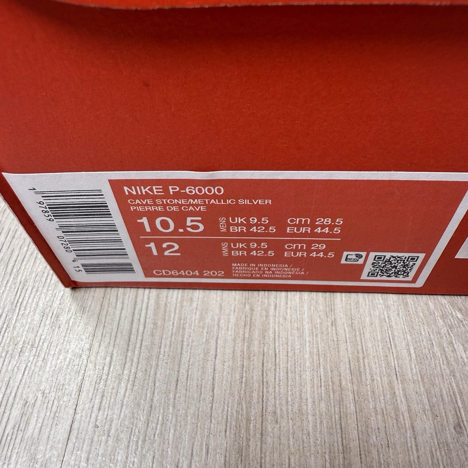 Nike P-6000 Trainers Cave Stone Medium Ash Size UK9.5 CD6404-20212