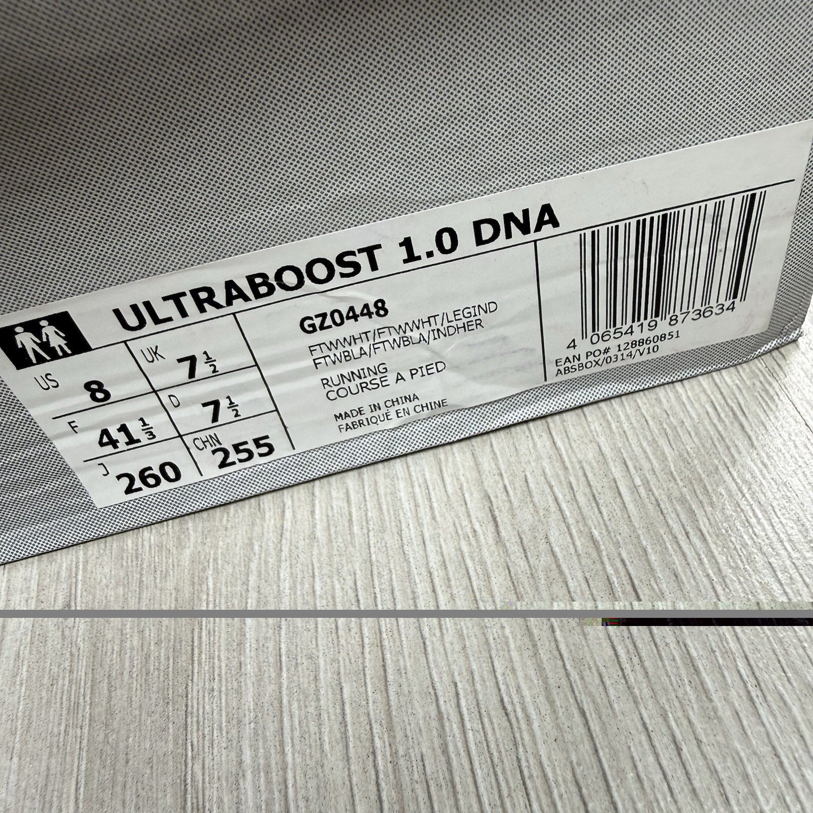 Adidas Ultra Boost 1.0 Trainers White Legacy Indigo Size UK7.5 GZ044812