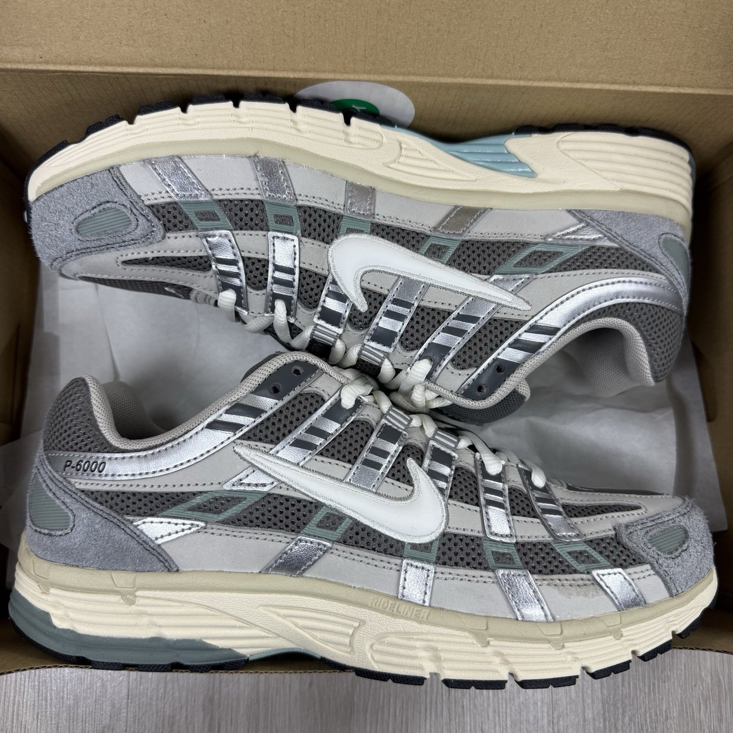 Nike P-6000 Trainers Flat Pewter Size UK6.5 FN7509-0290