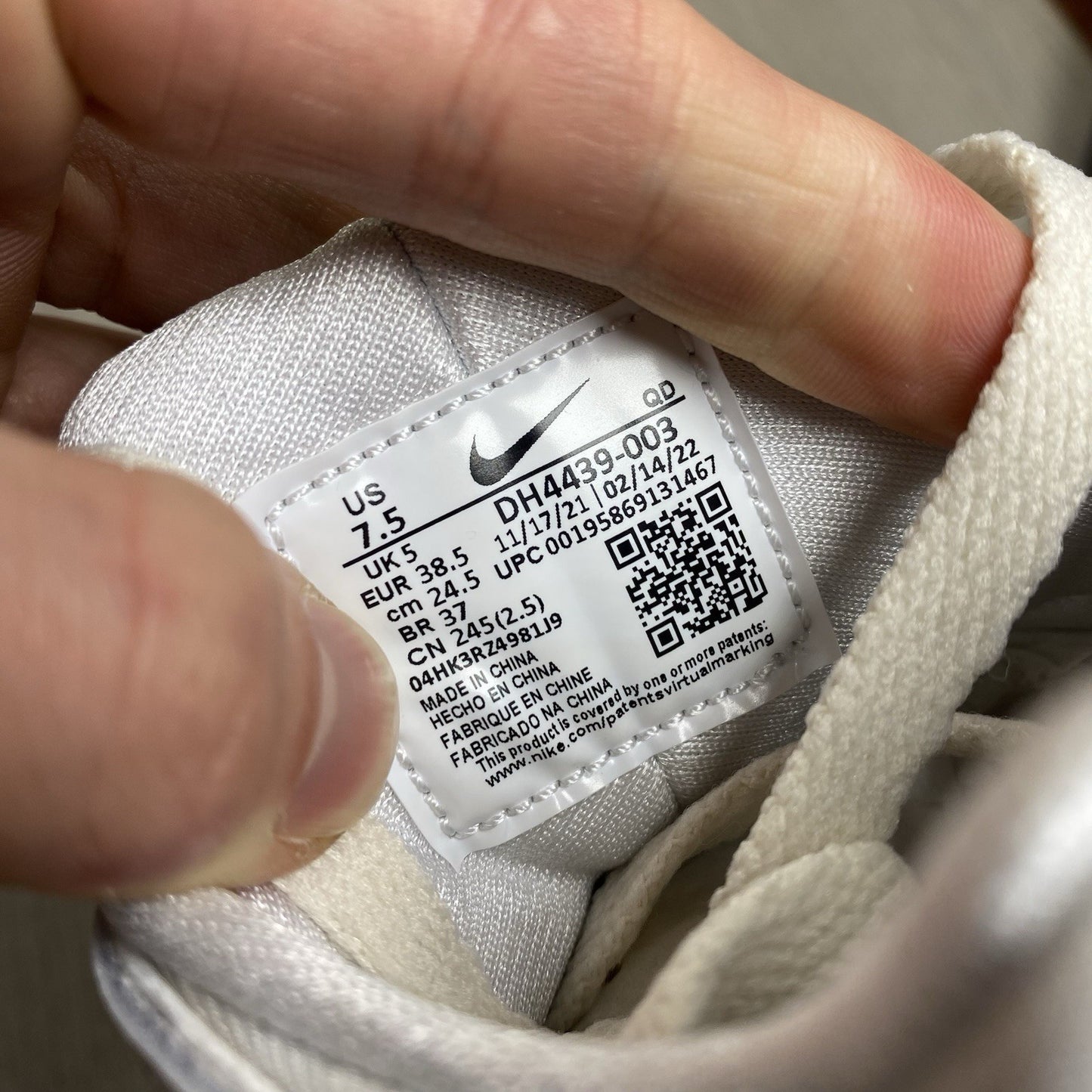 Nike Air Huarache Trainers Phantom Fossil Gum White Size UK5 DH4439-0035