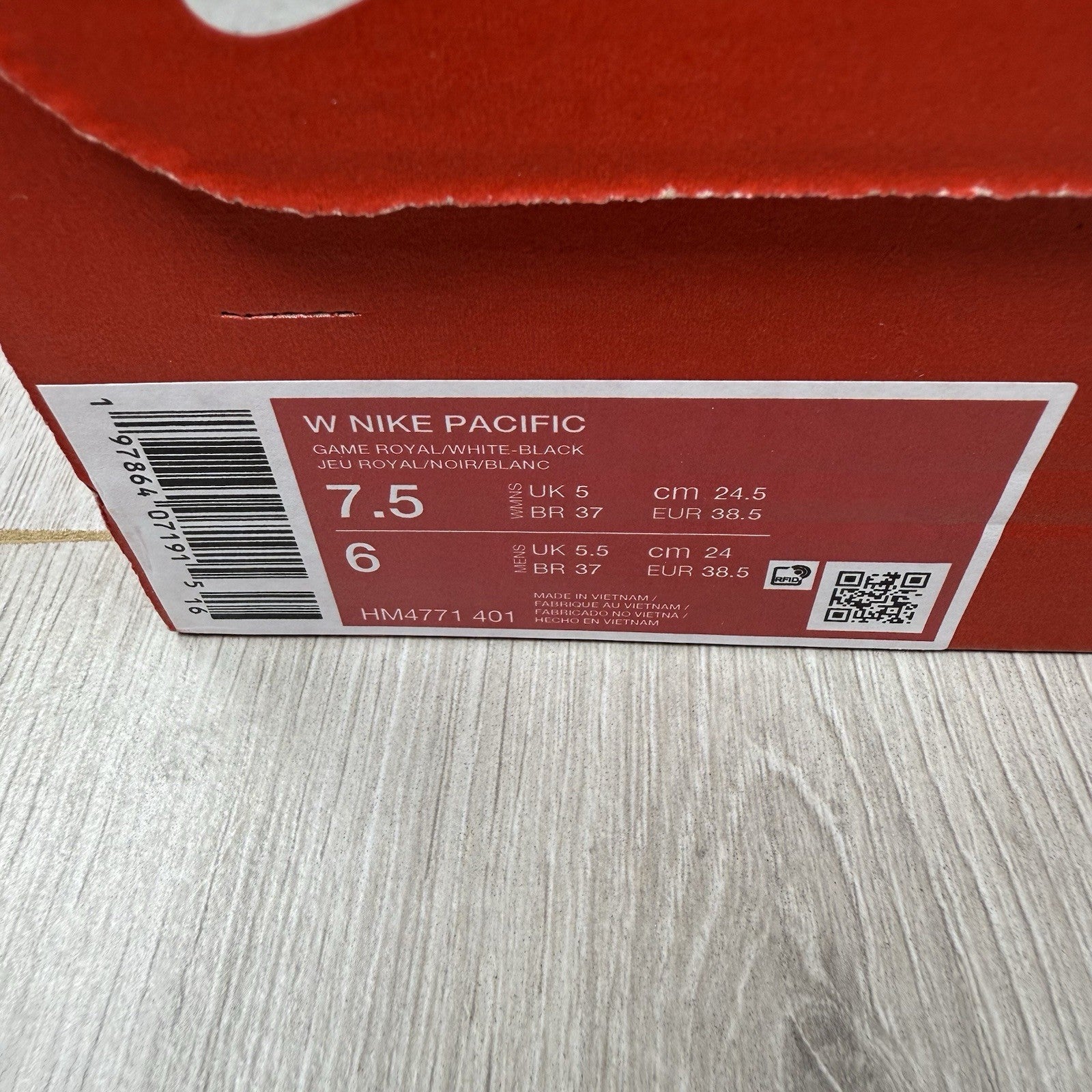 Nike Pacific Trainers Game Royal Blue White Size UK5 HM4771-4014