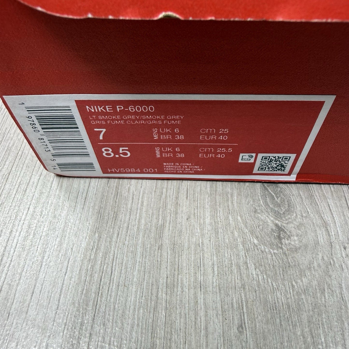 Nike P-6000 Trainers Smoke Grey Platinum Purple Size UK6 HV5984-00112