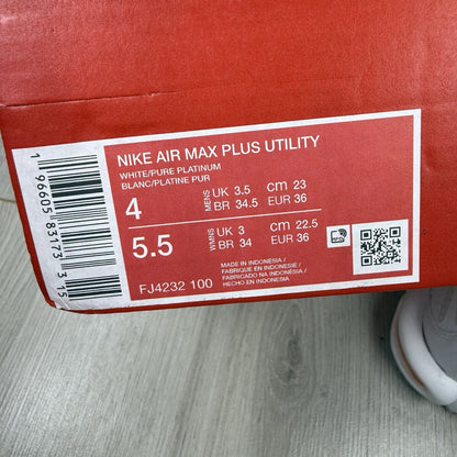 Nike Air Max Plus TN Utility Trainers Safety Orange Size UK3.5 FJ4232 1006