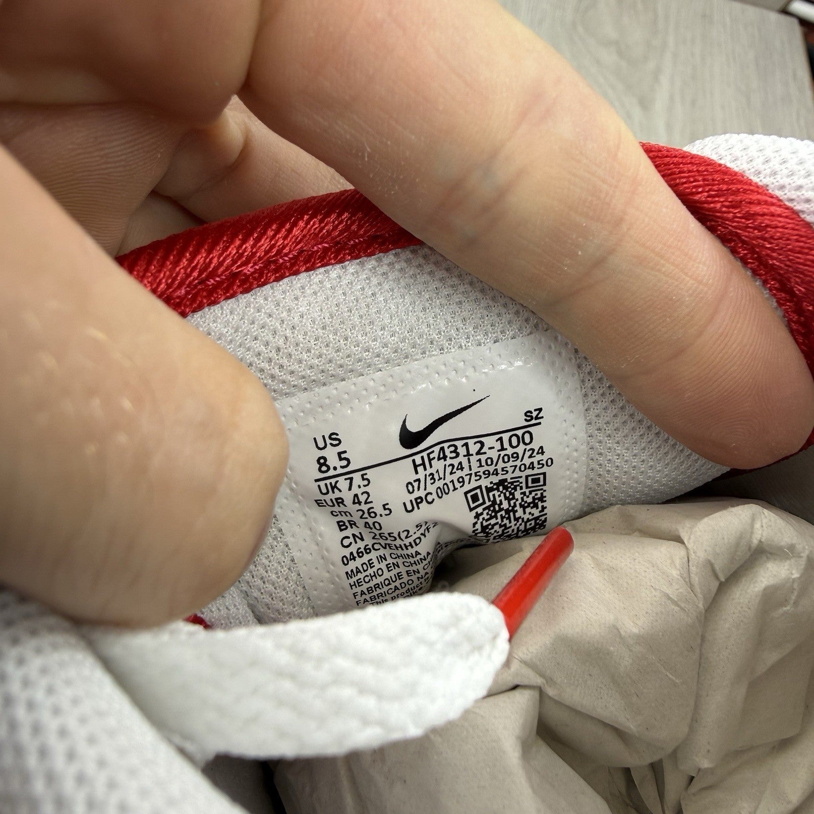 Nike Air Max 1 Since ‘72 Trainers White Beige Size UK7.5 HF4312-1007