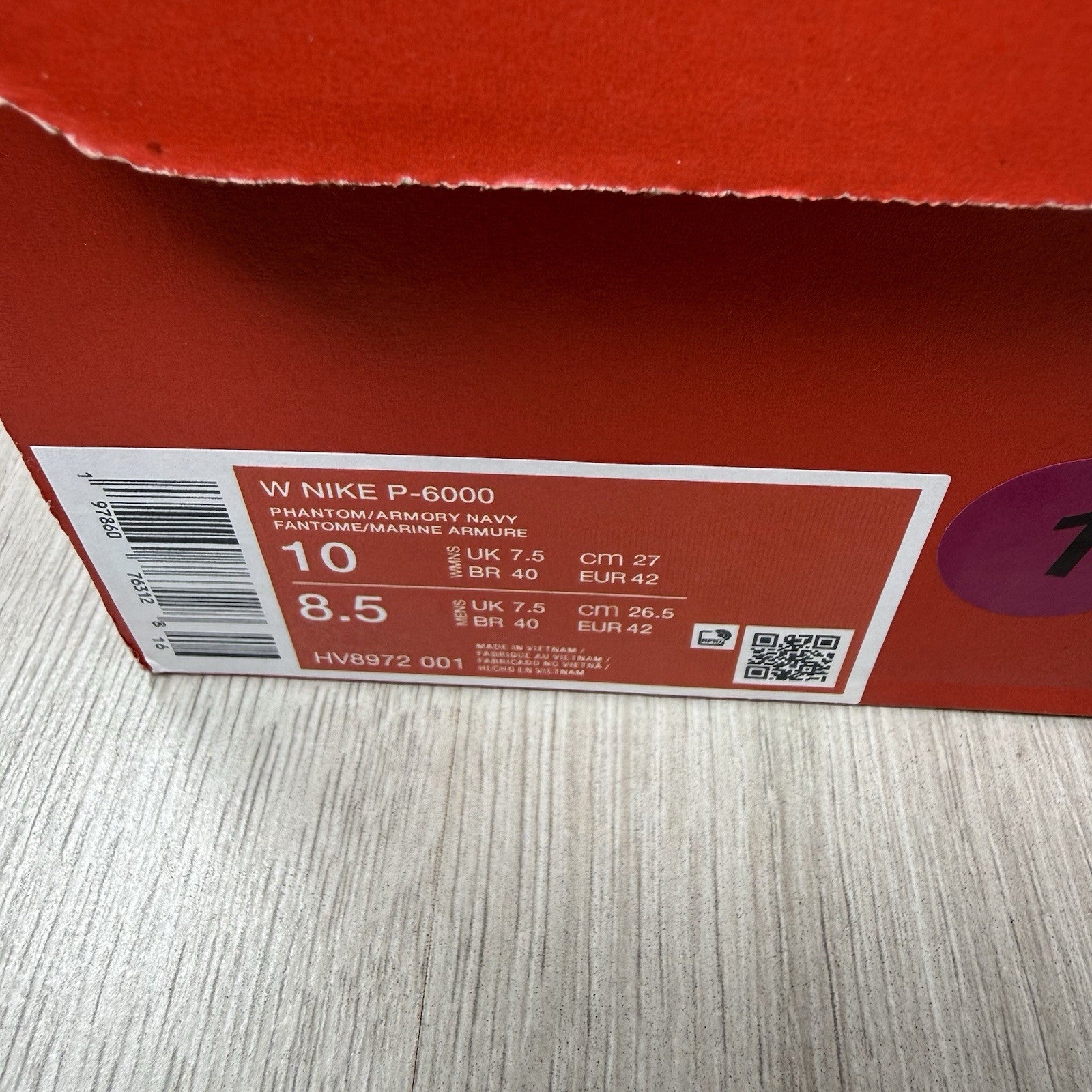 Nike P-6000 Trainers Phantom Baroque Brown Size UK7.5 HV8972 0014