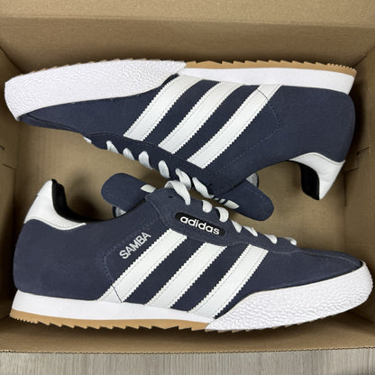 Adidas Originals Samba Super Suede Trainers Navy White Size UK8 0193327