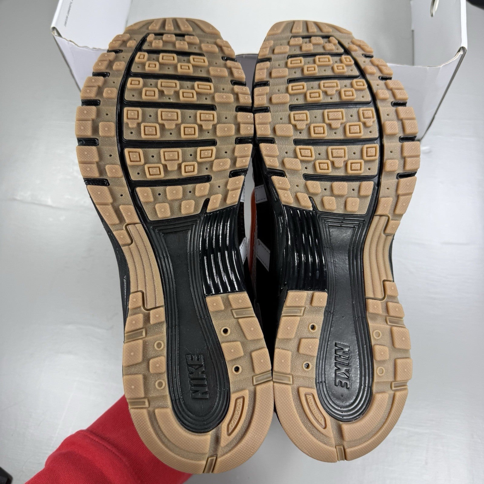 Nike P-6000 ID Trainers White Black Orange Gum Size UK9 IB4455-9008