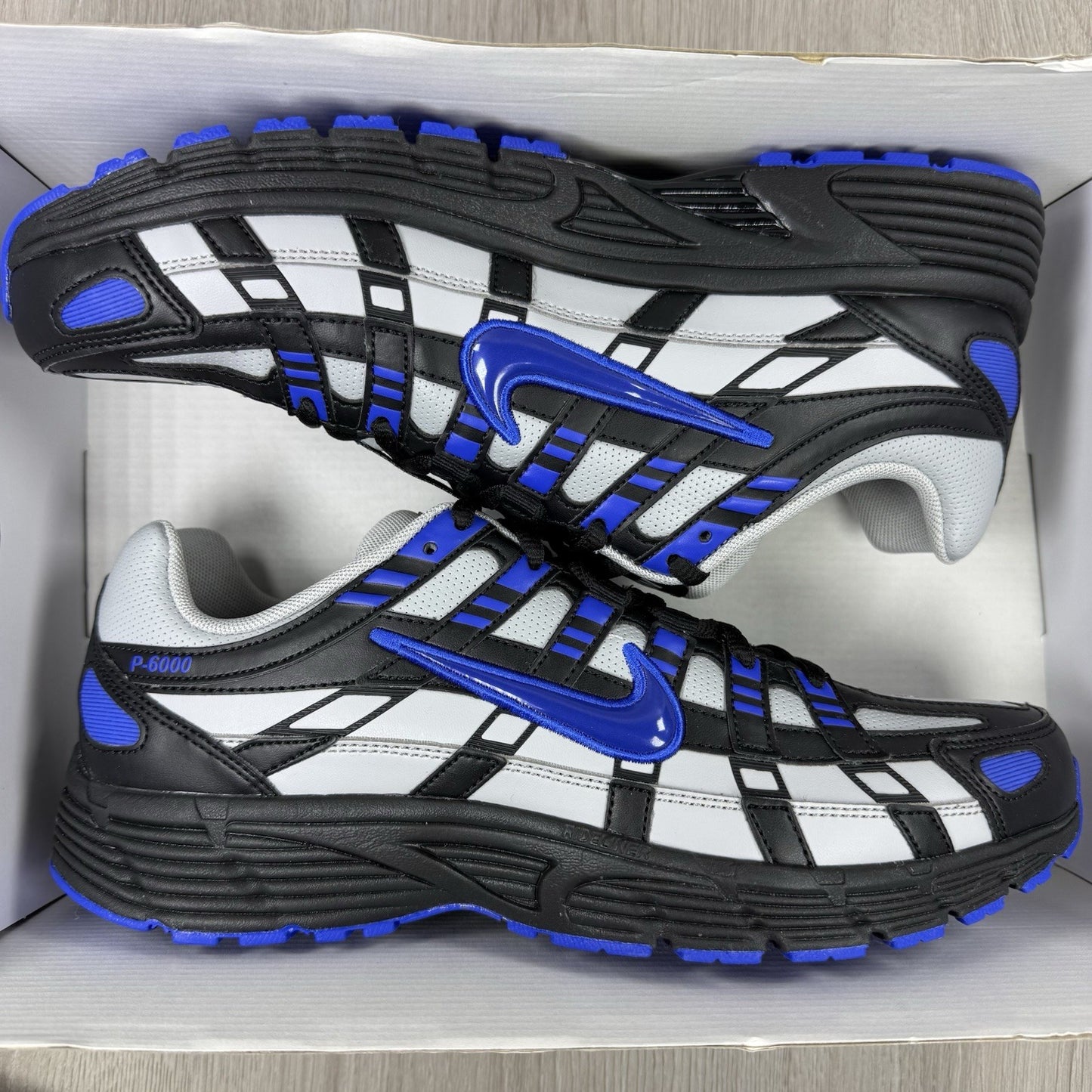 Nike P-6000 Trainers Shadow Grey Black Blue Size UK9 IB4455-9000