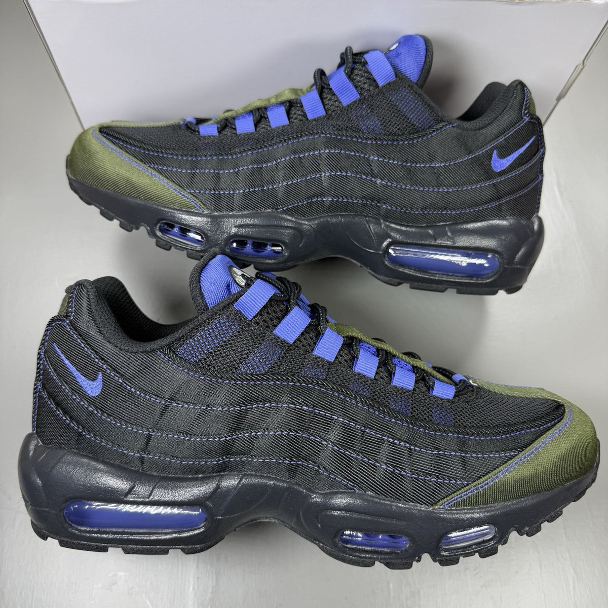 Nike Air Max 95 Trainers ID Black Blue Green Size UK9 DM1182-9917