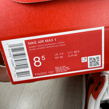 Nike Air Max 1 Burgundy Crush Picante Red