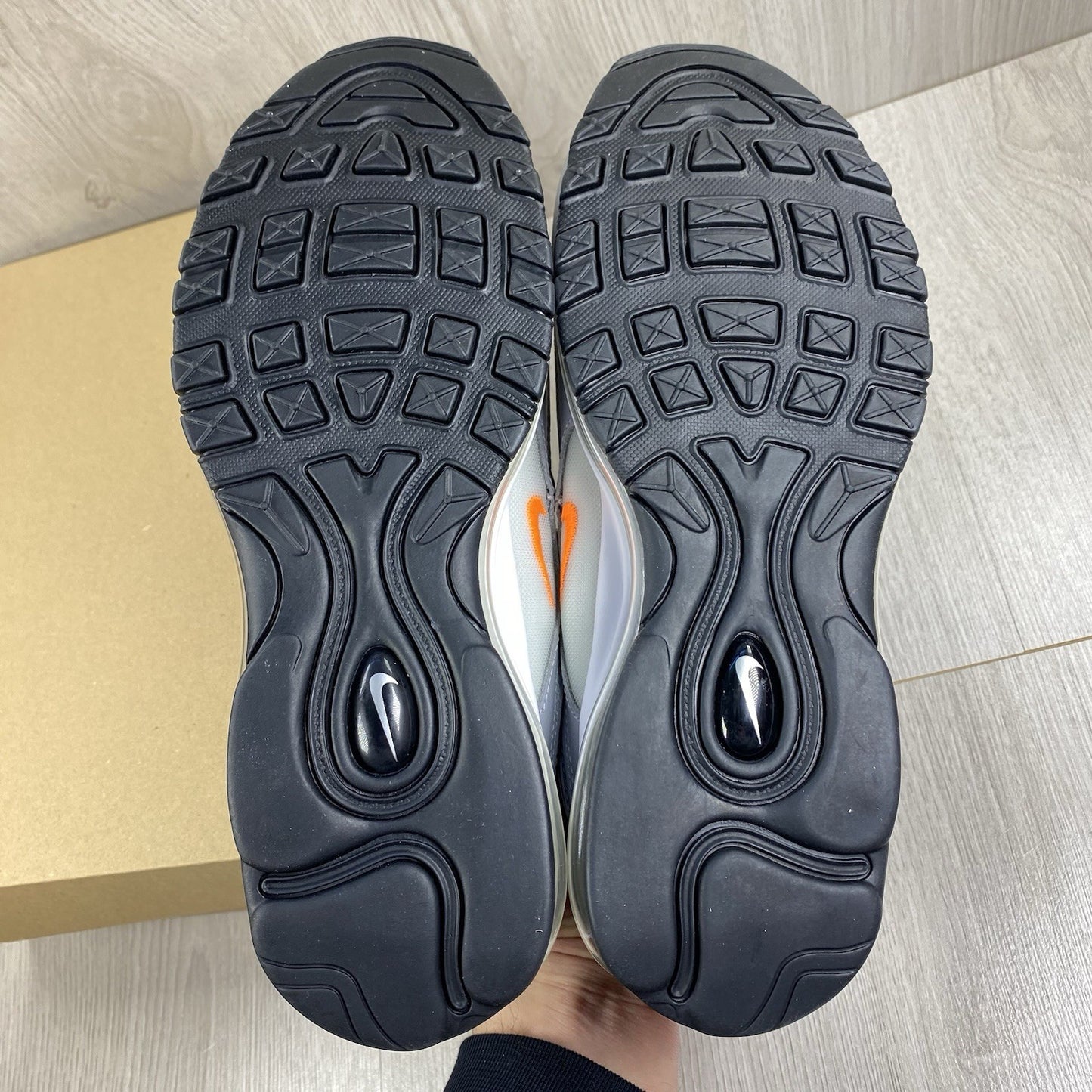 Nike Air Max 97 ID Trainers Grey White Size UK7.5 US8.5 EU42 FN6743-900