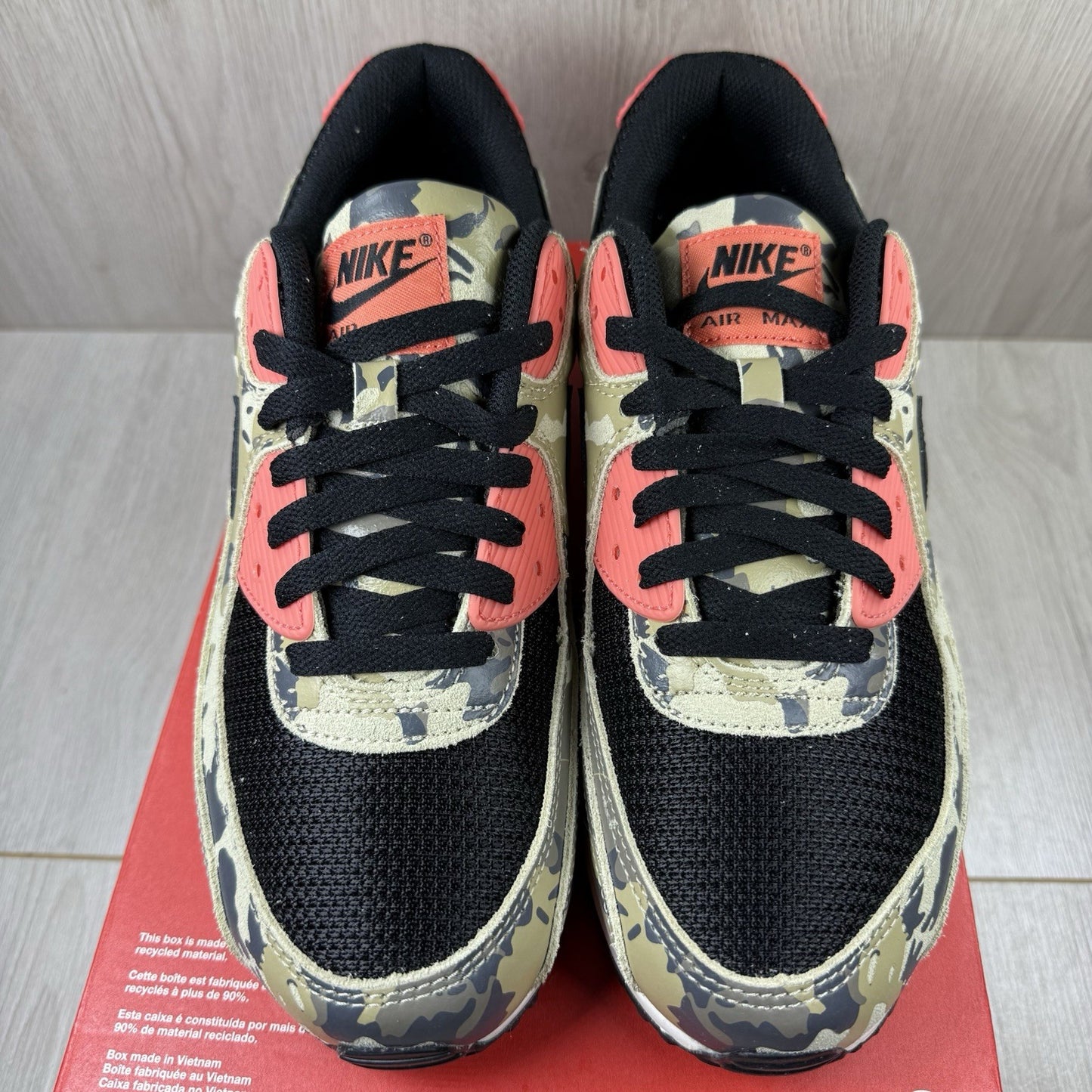 Nike Air Max 90 Trainers Magic Ember Camo Size UK7.5 US8.5 EU42 IF1721-200