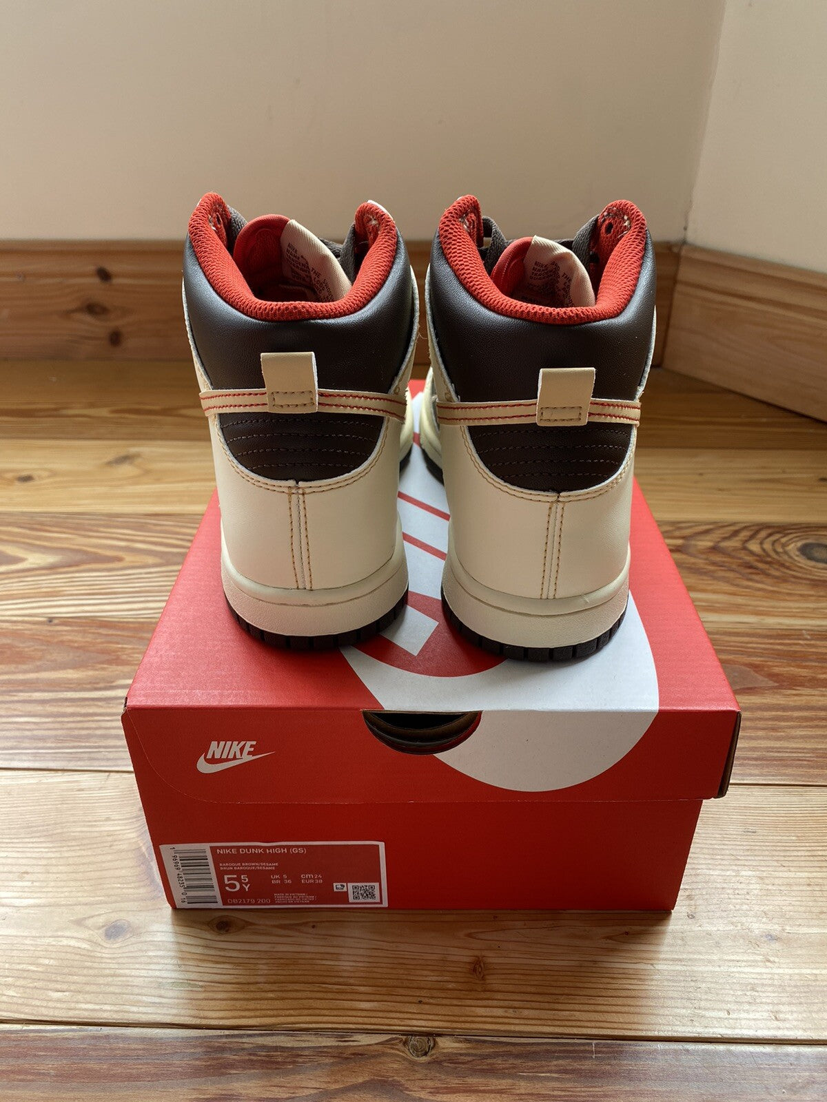 Nike Dunk High Trainers Baroque Brown UK5.5 US6 EU38.5 DB2179-200