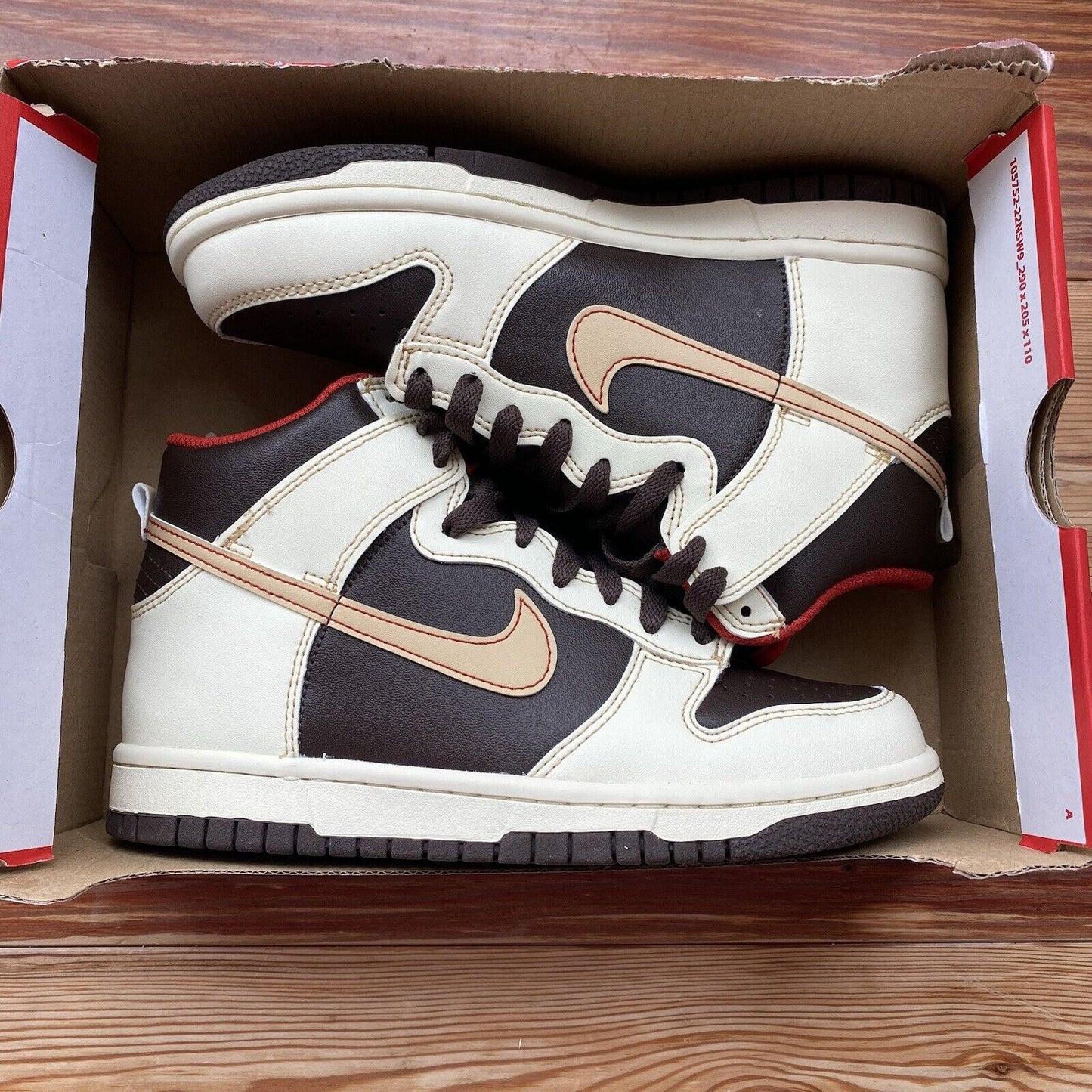 Nike Dunk High Baroque Brown Unisex Kids Trainers UK4.5 US5 EU37.5 DB2179200 NEW